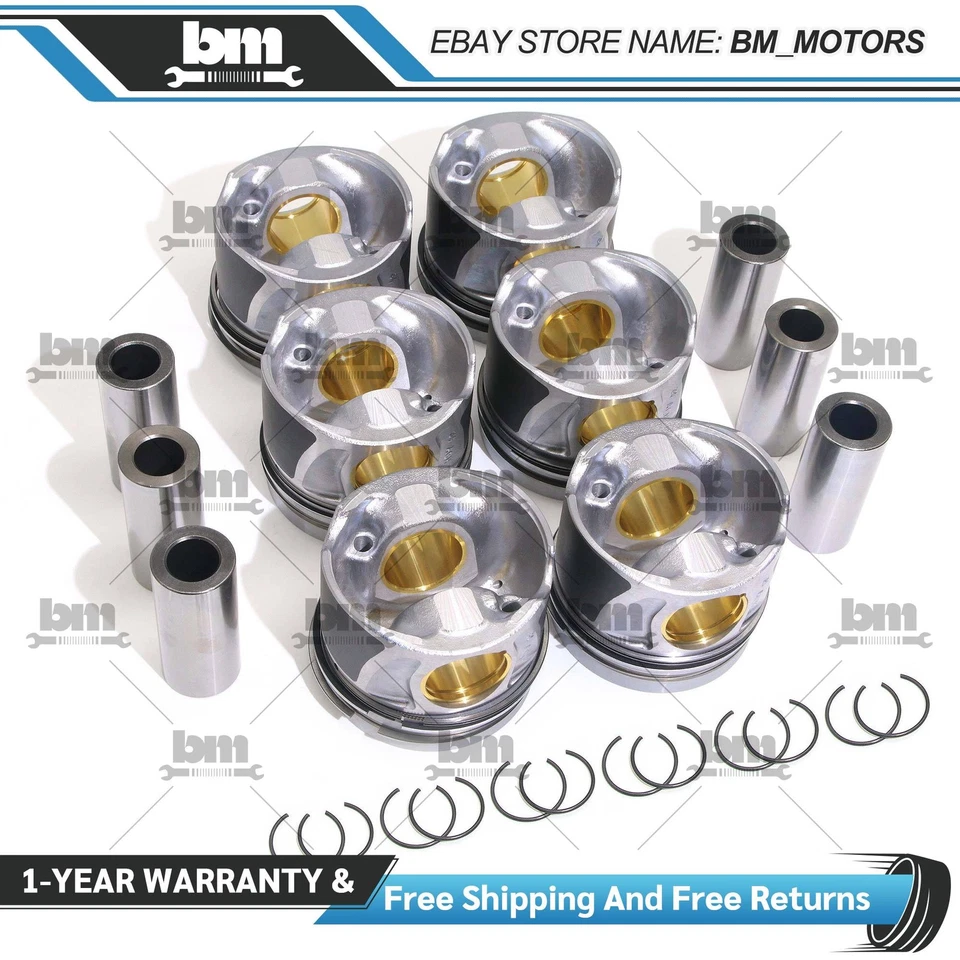 Juego de 6 anillos de pistón Φ83,01 mm para VW Touareg Audi A4 Q7 A6 3,0 TDI diésel CRT DCP Foto 4 de 4