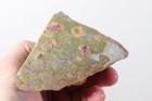 India Ruby in Fuchsite lapidary 1 lb 2 oz. faced rough Fluoresces — photo 7