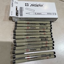 Box of 12 New XSDK-BR-49 Sakura Pigma Brush Marker Pen, Black Ink