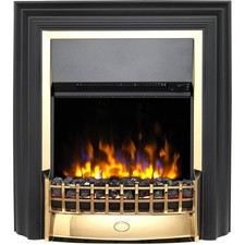 Dimplex Cheriton Deluxe Freestanding Optiflame Electric Fire Brass Grade C