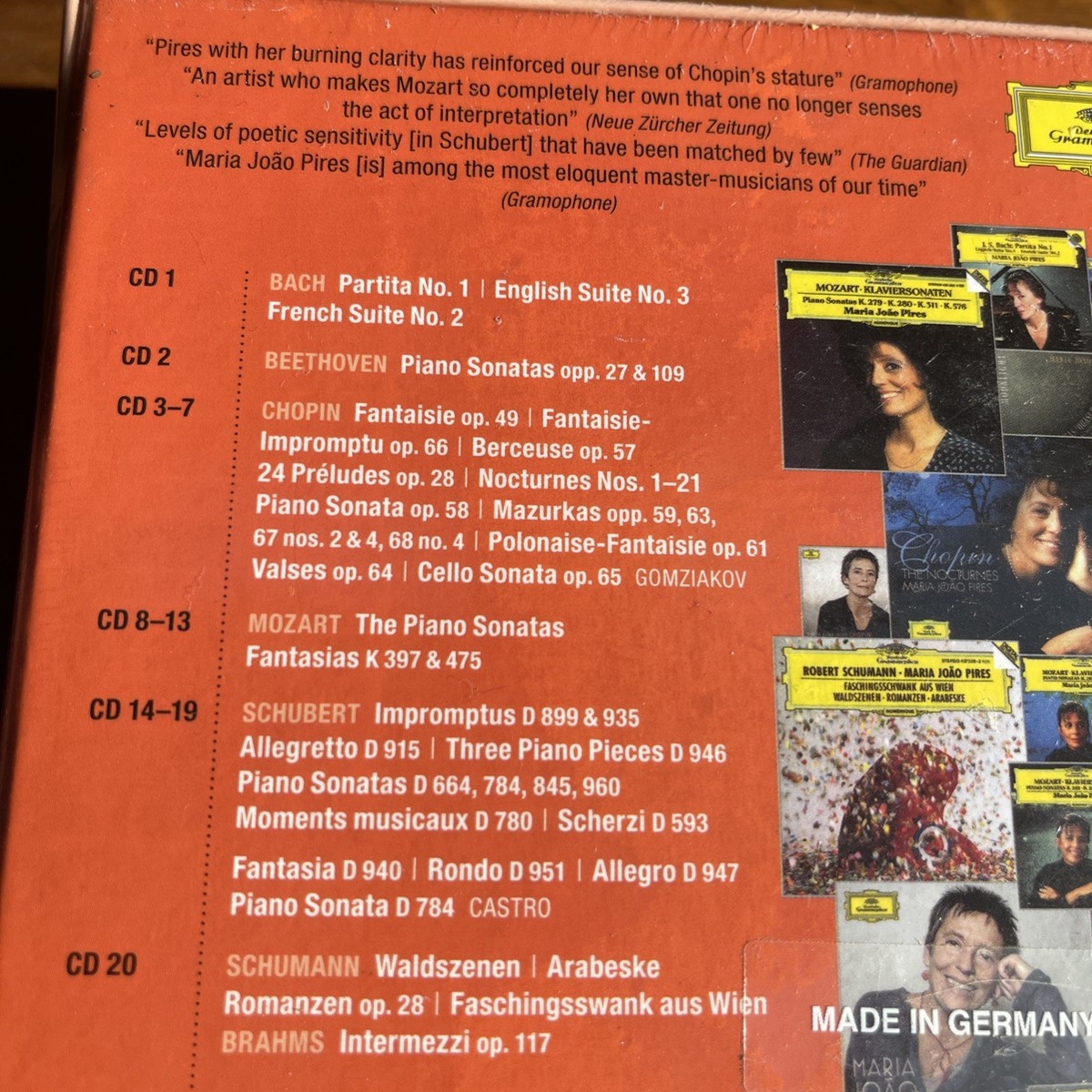 PIRES - MARIA JOAO PIRES: SÄMTLICHE SOLO-AUFNAHMEN 20 CD NEW