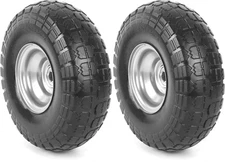 AR-PRO (2 Pack) 4.10/3.50-4 Flat Free Tire and Free, Silver 