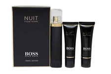 HUGO BOSS BOSS NUIT POUR FEMME 3 PIECE GIFT SET EAU DE PARFUM SPRAY 75ML NIB