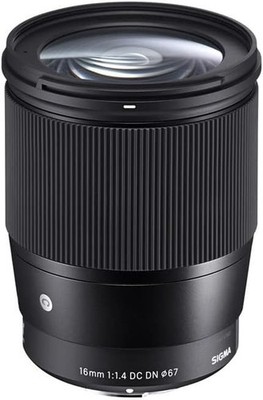 Sigma 16mm F1.4 DC DN C Micro Four Thirds Wietwinkel-Objektiv 1 J. Gewähr.