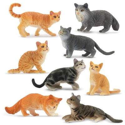 #ad Toymany 8 pcs Cat Animal Figurine Realistic Collectible Hand painted Toy Set $16.82