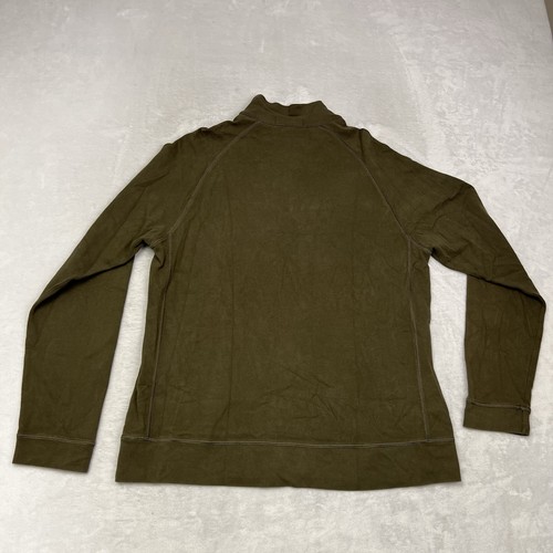 Polo Ralph Lauren 1/4 Zip Military Inspired Olive Green Cotton Pullover - Picture 6 of 9