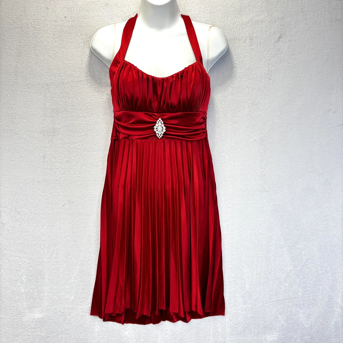 Red Satin Dresses for Women | eBay