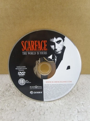 Scarface The World Is Yours PC DVD Original Disc Sierra Radical 2006 No Box