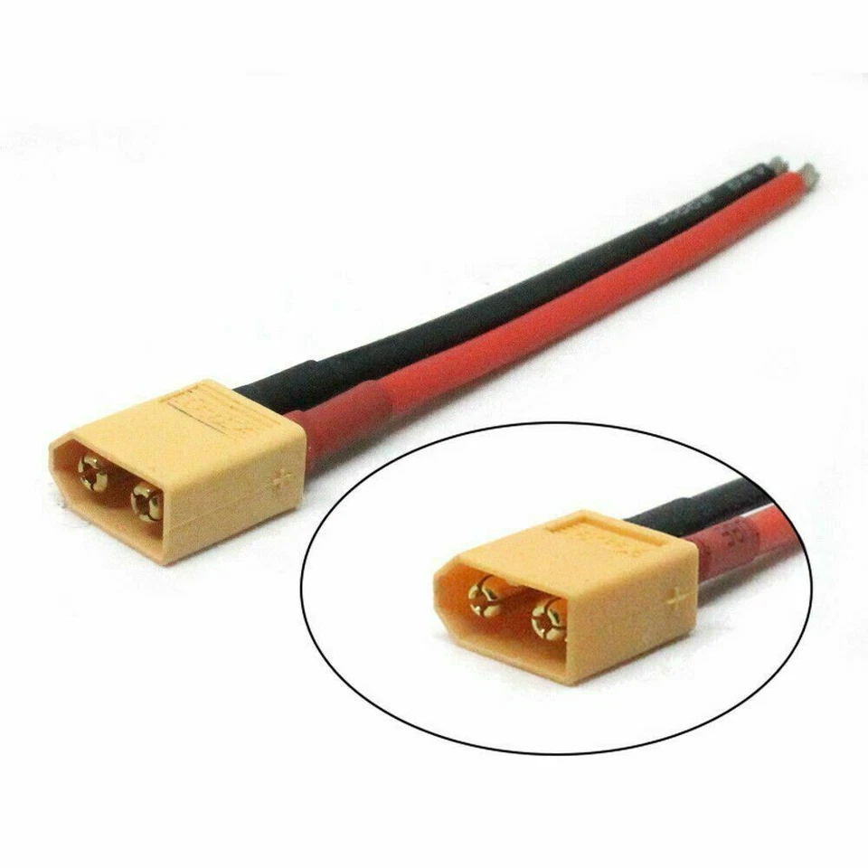 1 Pair Of XT60 Battery Male Female Connector Plug With Silicon 14 AWG Wire Cable - Image 2 of 4