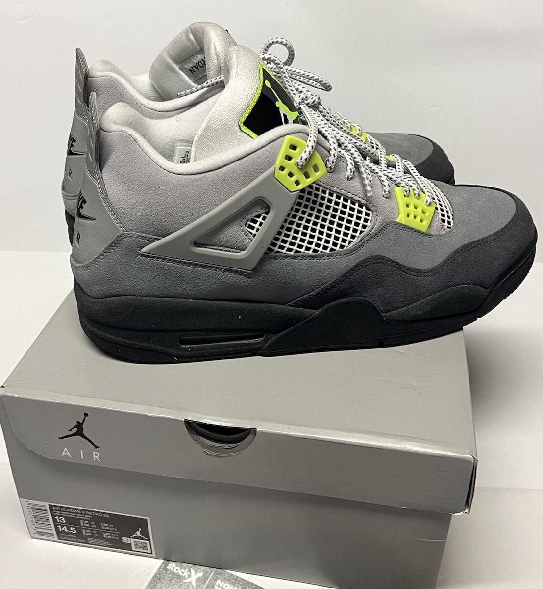 STOCK-X Nike Air Jordan 4 SE 95 Neon size 13 CT5342-007 OG STOCK-X Nike Air Jordan 4 SE 95 Neon size 13 CT5342-007 OG