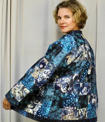 Kawandi inspired patchwork jacket, Japanese Jacket, artisan patchwork clothing