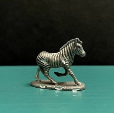Cuteri Pewter Zebra African Wild Safari Zoo Animal Diorama Mini Art Figurine