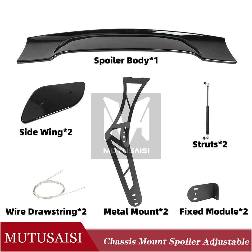 Rear Trunk Chassis Mount Racing Spoiler Adjustable Wing For Aston Martin Virage