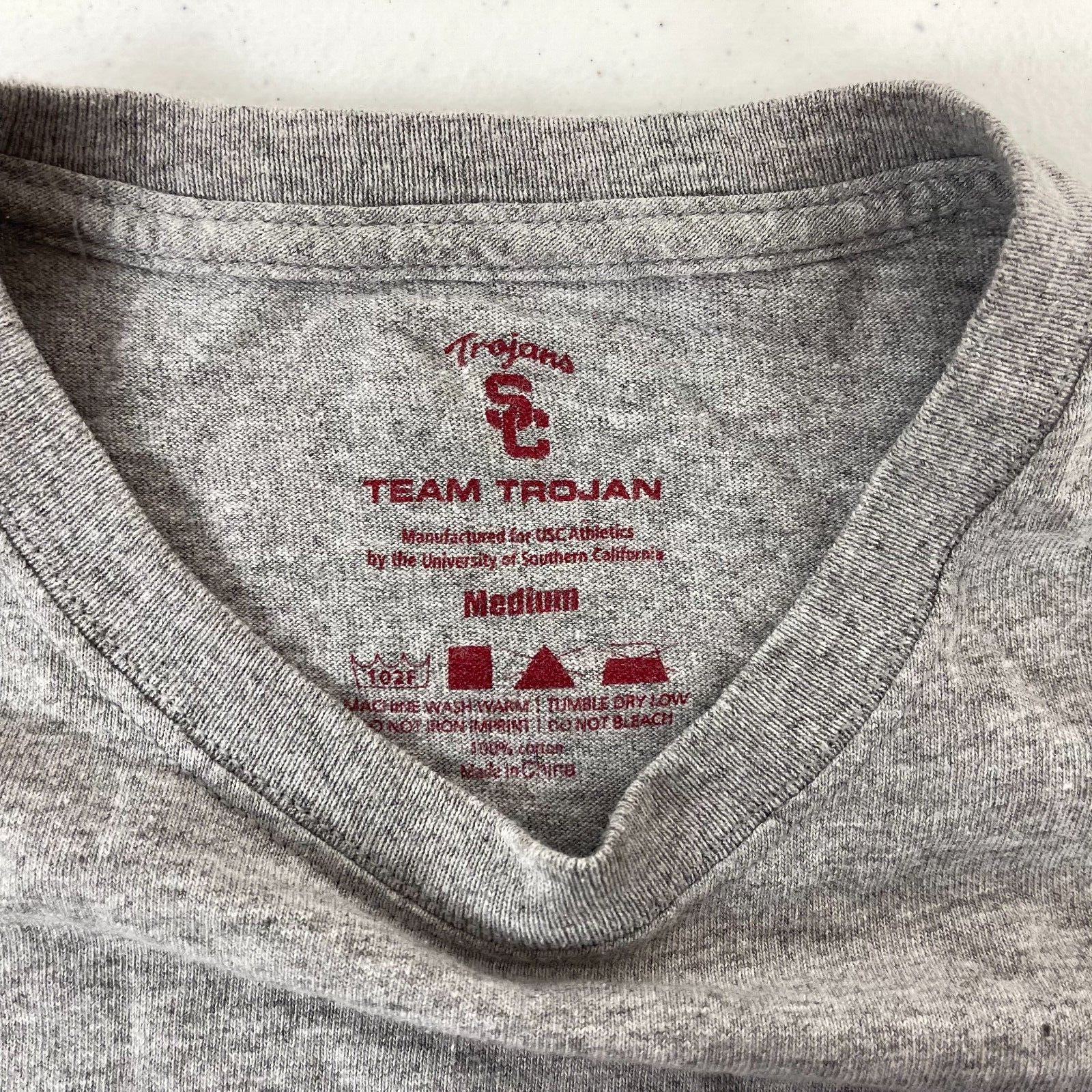 FILA T shirt USC Trojan Rowing Crew NCAA College grigia taglia M