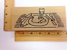 Great American Stamp Store - Place Setting Rubber Stamp - New