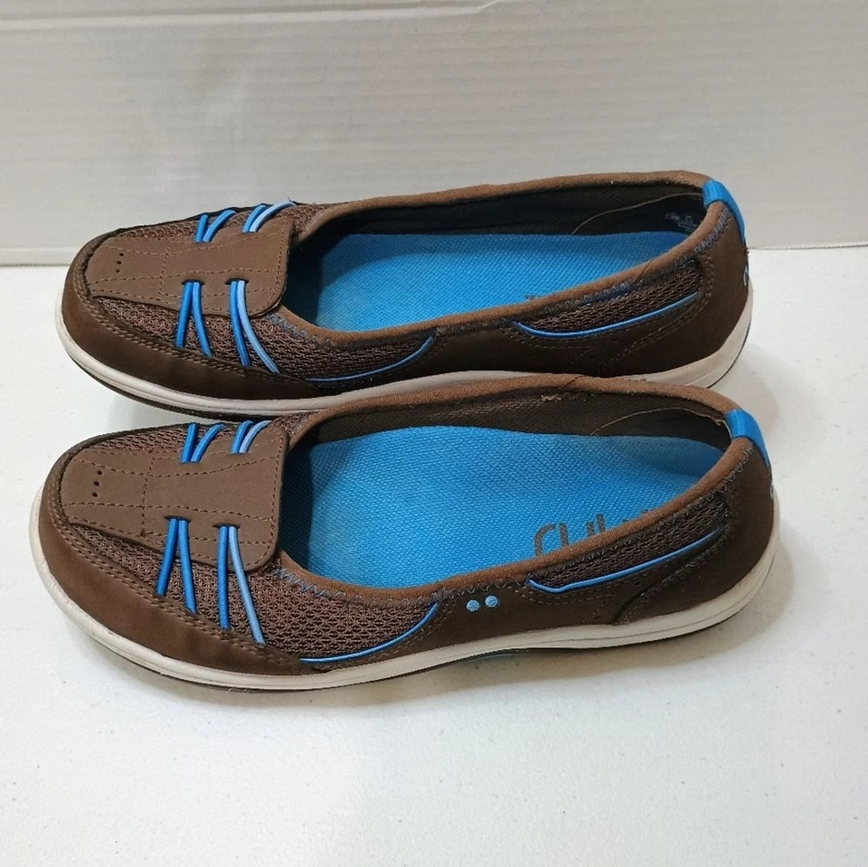 Zapatos planos informales para mujer Ryka marrón y azul con acabado de gamuza talla 7,5 Foto 4 de 4