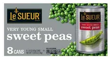 Le Sueur Very Young Small Sweet Peas (15 oz., 8 ct.) NO SHIP TO CA