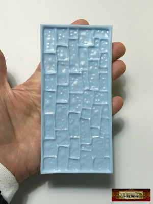 M01091-FS MOREZMORE Miniature Stone House Wall Texture Cake Clay Silicone Mold
