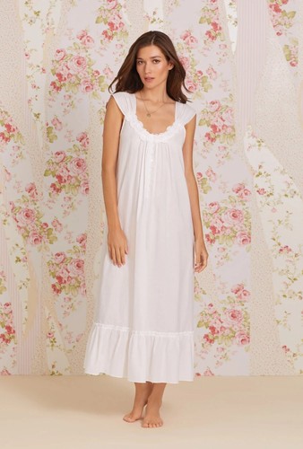Female Nightwear Cotton Sleeveless Sleepwear Casual Night Gown Nightdress