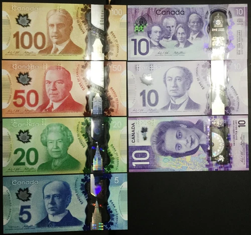 Banknote - Set of Canada Frontiers Series Polymer Banknotes, UNC