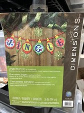Dimensions Jingle Banner Crafts Felt Applique Kit 72-08195 New