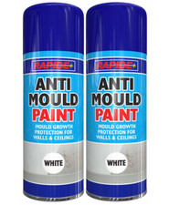 2x 400ml Anti Mould Spray Damp Mould Growth Protection Walls Ceilings White Matt