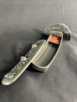 Japan Vintage Antique Stamp Case Sword Tsuka 670g iron box set | eBay