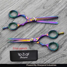 5.5"PROFESSIONAL SALON HAIRDRESSING HAIR CUTTING THINNING BARBER SCISSORS SET