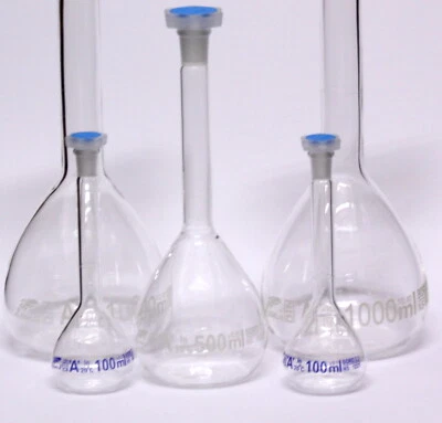 Meßkolben mit Normschliff und PP Stopfen, JoanLab, 100ml, 500ml oder 1000ml