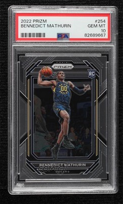 2022-23 Panini Prizm Bennedict Mathurin #254 PSA 10 GEM MT Rookie 