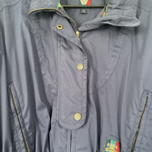 Sunice Medium Golf Zip Up Navy Windbreaker Jacket Miss Cinch Waist Bead Inside - Picture 8 of 16