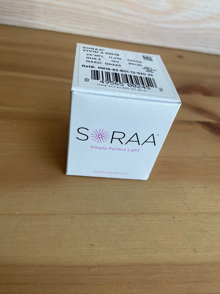 Soraa Vivid 2 LED Bulb MR16-65-B01-12-930-25 3000K 95 CRI 11.5 W 25 Degree - Image 4 of 4