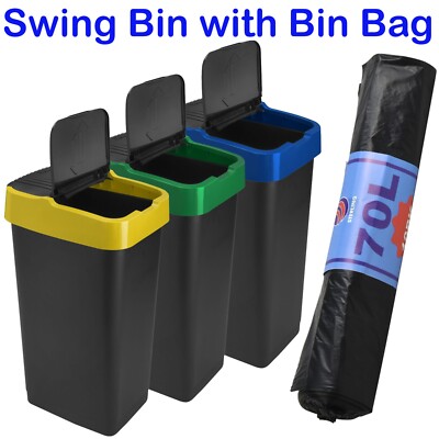 Plastic Recycle Bins Refuse Bin Bag 70L Dustbin 60L Waste Paper