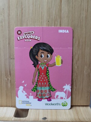 Woolworths World Explorers #11 INDIA Card  FREE POST