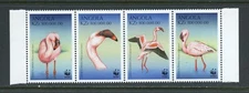 A865  Angola  1999   birds  flamingo   strip       MNH