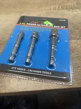 CAL-HAWK  Drill Socket Bit Adapter Power Extension Bar 3pc Set 1/4" 3/8" 1/2"