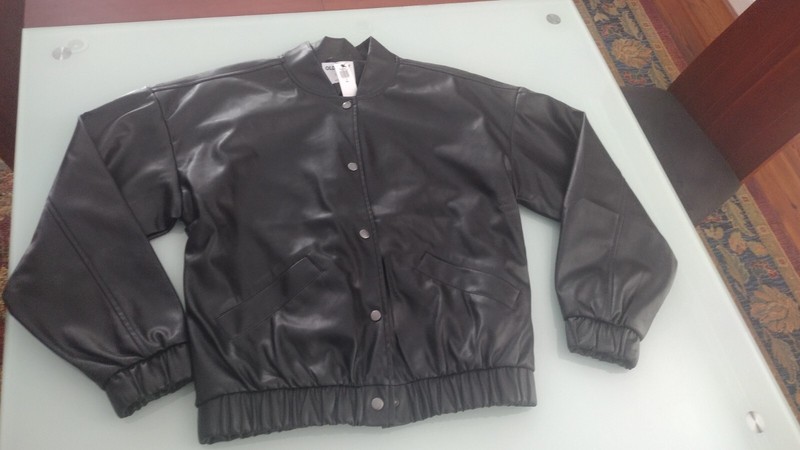OLD NAVY WOMEN'S CLASSIC FAUX LEATHER BOMBER JACKET BLACK SIZE SMALL TALL ST NWT