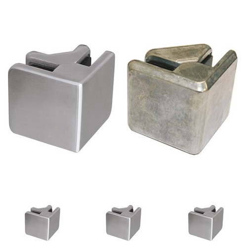 Messing Glasklemmen Quadratisch - Für 8-12mm Glas Duschwände