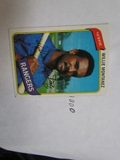 1980 Topps Willie Montanez Autographed Signed Baseball Card