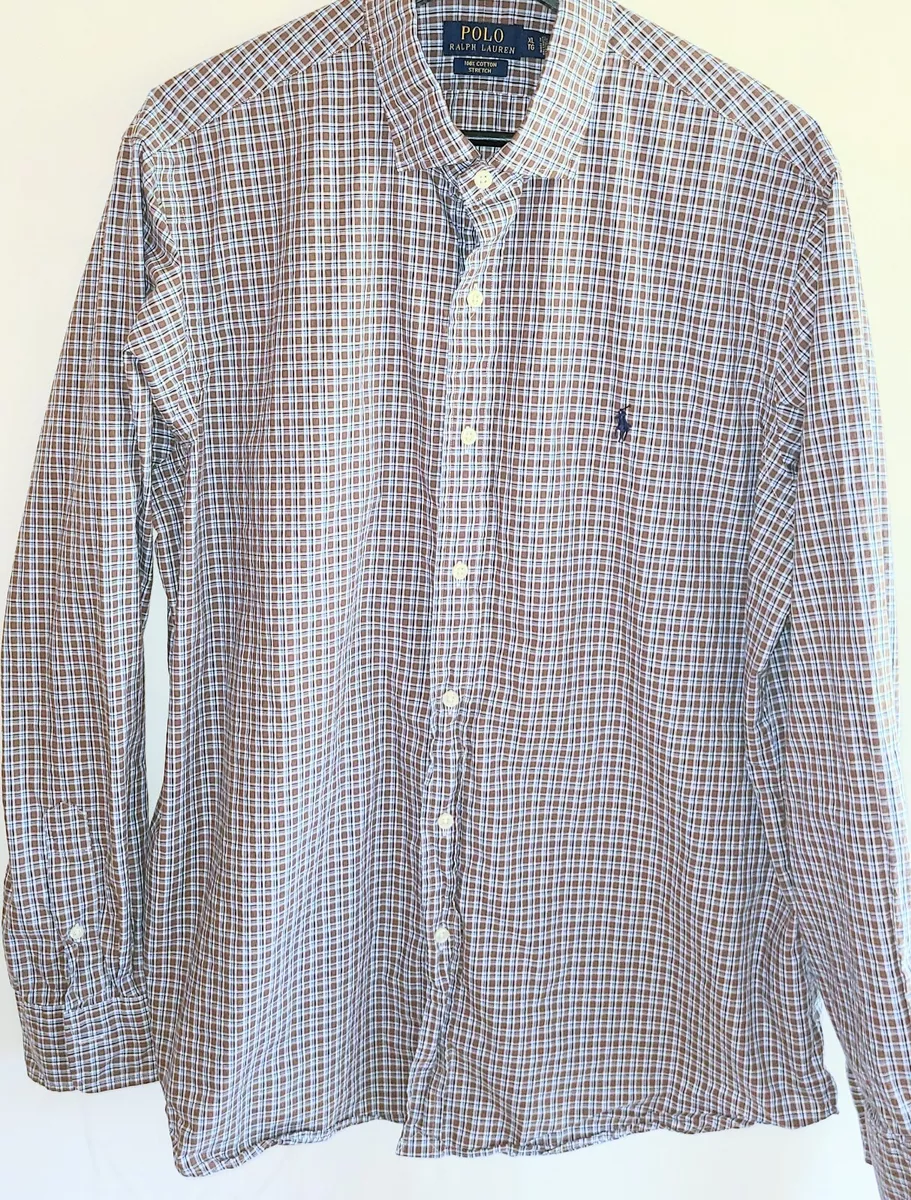 Polo Ralph Lauren 100 Cotton Stretch Mens XL Long Sleeve Button