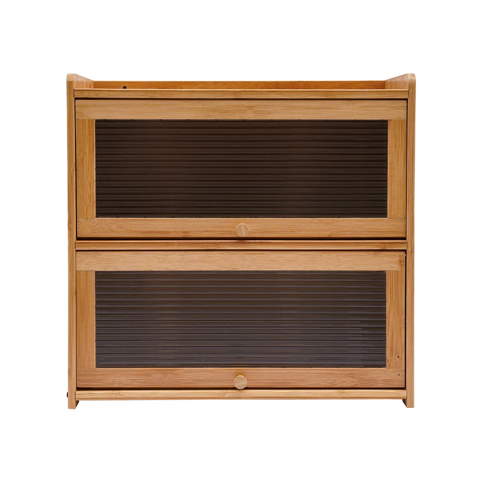 Armario de almacenamiento, gabinete de almacenamiento de encimera, gabinete con 2 tapones de puerta Foto 2 de 4