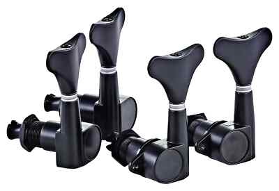 Ortega OTMEB22-GB 2/2 Stimmmechaniken Akustik E-Bass Gitarre Schwarz Stimmwirbel