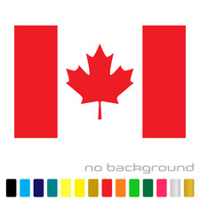 Canada Flag Sticker Vinyl Decal - Canadian Maple Leaf Car Window Bumper Decor