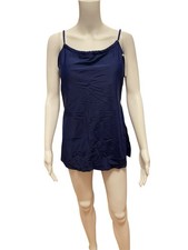 Beachsissi Women's Tankini Swimsuit Navy Blue Size L New With Tags