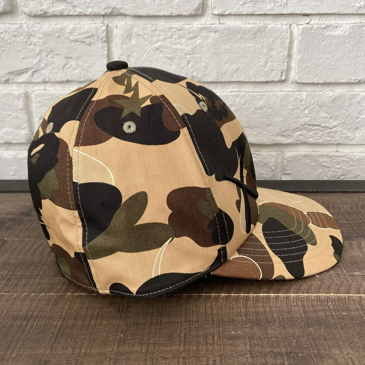 BAPE × KAWS BENDY 1st Camo Yellow Hat Cap a bathing ape NIGO Size M image 3