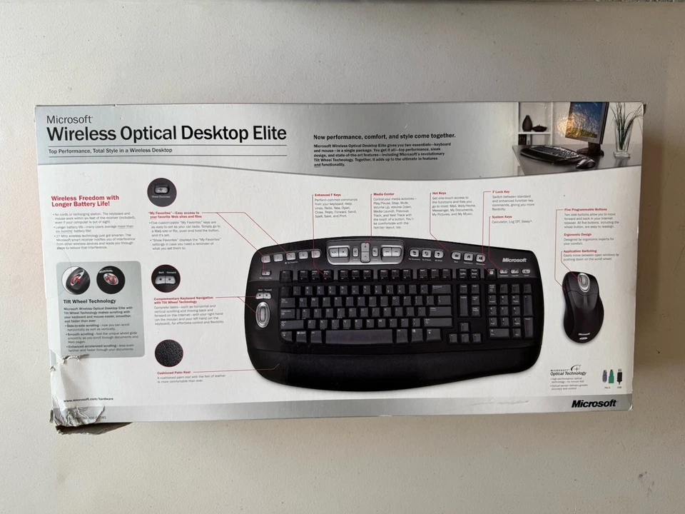 (New) Microsoft Wireless Desktop Elite Keyboard And Mouse Combo Model 1011 - Image 3 of 4