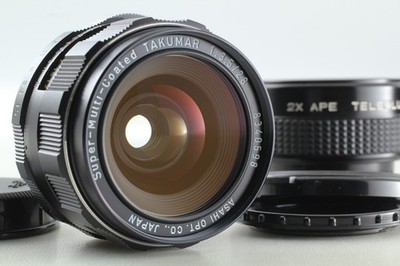 Near Mint: Pentax Super Multi Coated Takumar 28mm f3.5 M42 SMC mit 2x TC JAPAN