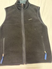 Vintage Patagonia Synchilla Vest Mens M Black Fleece Full Zip 25182 USA Made 90s