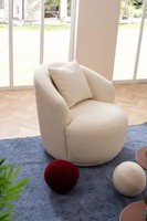 Sessel Modern WeißE Wohnzimmer SitzmöBel Textil Design MöBel Lounge Club