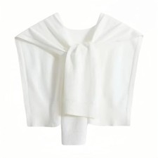 Geyoga Sweater Shawl Wraps for Women Sweater Knitted Knotted Shawls White